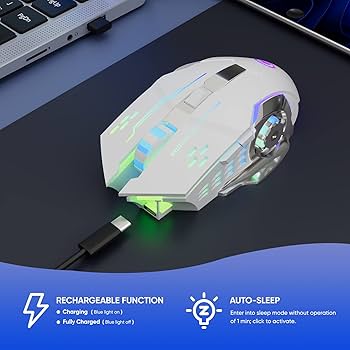 RGB Rechargeable Wireless Gaming Mouse – Bluetooth + 2.4GHz Dual Mode